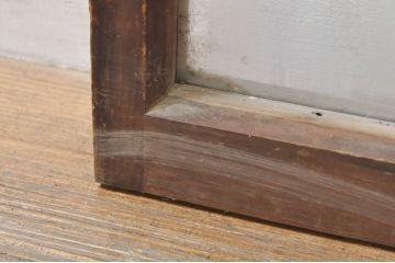 アンティーク建具　レトロな空間作りにおすすめなガラス窓2枚セット(引き戸、ガラス戸)(R-076595)