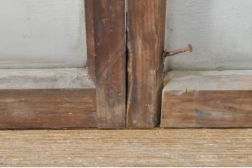 アンティーク建具　レトロな空間作りにおすすめなガラス窓2枚セット(引き戸、ガラス戸)(R-076595)