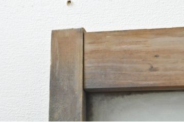 アンティーク建具　レトロな空間作りにおすすめなガラス窓2枚セット(引き戸、ガラス戸)(R-076595)