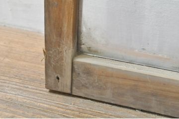アンティーク建具　レトロな空間作りにおすすめなガラス窓2枚セット(引き戸、ガラス戸)(R-076595)