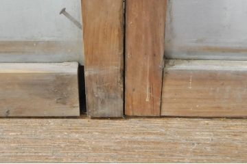 アンティーク建具　レトロな空間作りにおすすめなガラス窓2枚セット(引き戸、ガラス戸)(R-076595)
