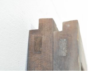 アンティーク建具　レトロな空間作りにおすすめなガラス窓2枚セット(引き戸、ガラス戸)(R-076595)