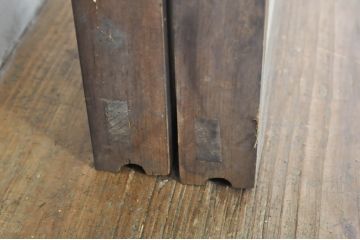 アンティーク建具　レトロな空間作りにおすすめなガラス窓2枚セット(引き戸、ガラス戸)(R-076595)