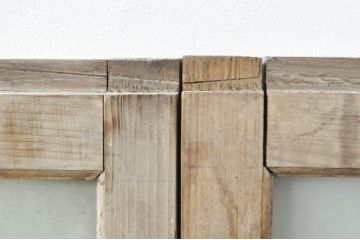 アンティーク建具　和モダンな空間づくりにおすすめのガラス窓4枚セット(引き戸、ガラス戸)(R-076596)