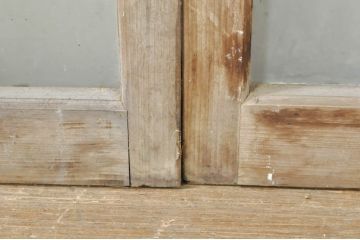 アンティーク建具　和モダンな空間づくりにおすすめのガラス窓4枚セット(引き戸、ガラス戸)(R-076596)