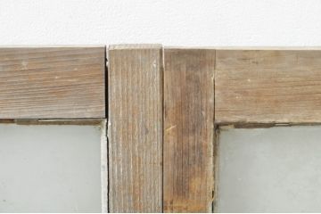 アンティーク建具　和モダンな空間づくりにおすすめのガラス窓4枚セット(引き戸、ガラス戸)(R-076596)