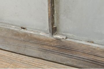 アンティーク建具　和モダンな空間づくりにおすすめのガラス窓4枚セット(引き戸、ガラス戸)(R-076596)