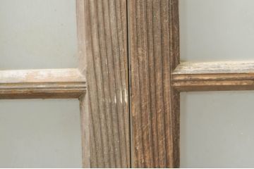 アンティーク建具　レトロな空間作りにおすすめなガラス窓4枚セット(引き戸、ガラス戸)(R-076597)