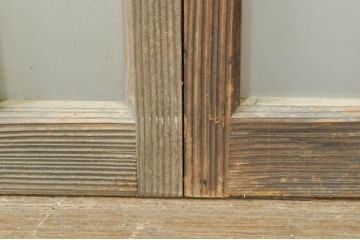 アンティーク建具　レトロな空間作りにおすすめなガラス窓4枚セット(引き戸、ガラス戸)(R-076597)