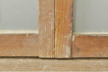アンティーク建具　レトロな空間作りにおすすめなガラス窓4枚セット(引き戸、ガラス戸)(R-076597)