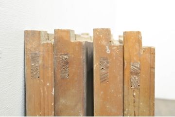 アンティーク建具　レトロな空間作りにおすすめなガラス窓4枚セット(引き戸、ガラス戸)(R-076597)