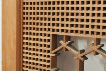 アンティーク建具　上質な和の空間を演出する組子欄間1枚(明り取り、明かり取り)(R-076598)