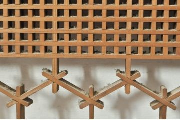 アンティーク建具　上質な和の空間を演出する組子欄間1枚(明り取り、明かり取り)(R-076598)
