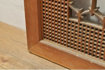 アンティーク建具　上質な和の空間を演出する組子欄間1枚(明り取り、明かり取り)(R-076598)