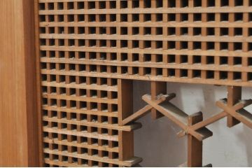 アンティーク建具　上質な和の空間を演出する組子欄間1枚(明り取り、明かり取り)(R-076599)
