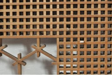 アンティーク建具　上質な和の空間を演出する組子欄間1枚(明り取り、明かり取り)(R-076599)