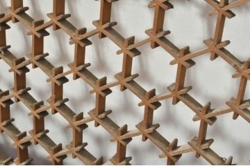 アンティーク建具　上質な和の空間を演出する組子欄間1枚(明り取り、明かり取り)(R-076599)