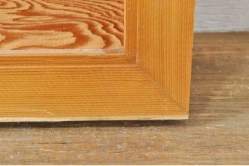 アンティーク建具　和の空間を演出する松と竹デザインの彫刻欄間1枚(明り取り、明かり取り、ランマ)(R-076600)