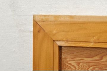 アンティーク建具　和の空間を演出する竹と梅デザインの彫刻欄間1枚(明り取り、明かり取り、ランマ)(R-076601)
