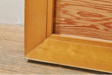 アンティーク建具　和の空間を演出する竹と梅デザインの彫刻欄間1枚(明り取り、明かり取り、ランマ)(R-076601)