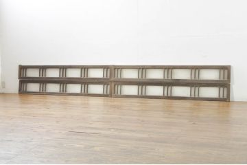 アンティーク建具　和モダンな空間づくりにおすすめの明かり取り4枚セット(明り取り、欄間、ランマ)(R-076602)