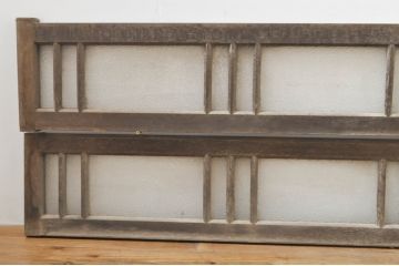 アンティーク建具　和モダンな空間づくりにおすすめの明かり取り4枚セット(明り取り、欄間、ランマ)(R-076602)