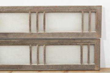 アンティーク建具　和モダンな空間づくりにおすすめの明かり取り4枚セット(明り取り、欄間、ランマ)(R-076602)
