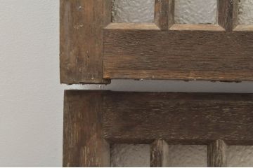 アンティーク建具　和モダンな空間づくりにおすすめの明かり取り4枚セット(明り取り、欄間、ランマ)(R-076602)