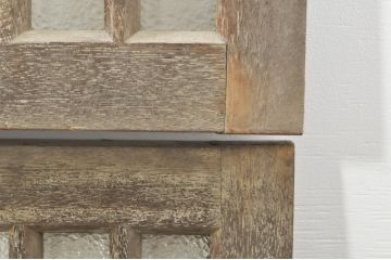 アンティーク建具　和モダンな空間づくりにおすすめの明かり取り4枚セット(明り取り、欄間、ランマ)(R-076602)