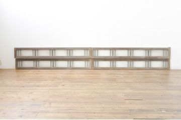 アンティーク建具　和モダンな空間づくりにおすすめの明かり取り4枚セット(明り取り、欄間、ランマ)(R-076602)