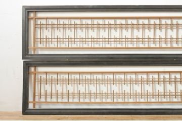 アンティーク建具　落ち着いた和の空間を演出する組子欄間1枚(明り取り、明かり取り、格子欄間、ランマ)(R-076603)