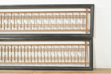 アンティーク建具　落ち着いた和の空間を演出する組子欄間1枚(明り取り、明かり取り、格子欄間、ランマ)(R-076603)