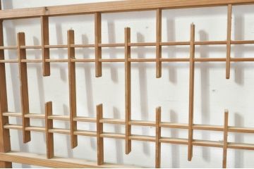 アンティーク建具　落ち着いた和の空間を演出する組子欄間1枚(明り取り、明かり取り、格子欄間、ランマ)(R-076603)