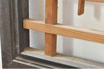 アンティーク建具　落ち着いた和の空間を演出する組子欄間1枚(明り取り、明かり取り、格子欄間、ランマ)(R-076603)