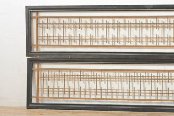 アンティーク建具　落ち着いた和の空間を演出する組子欄間1枚(明り取り、明かり取り、格子欄間、ランマ)(R-076603)