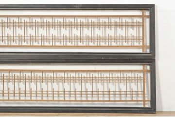 アンティーク建具　落ち着いた和の空間を演出する組子欄間1枚(明り取り、明かり取り、格子欄間、ランマ)(R-076603)