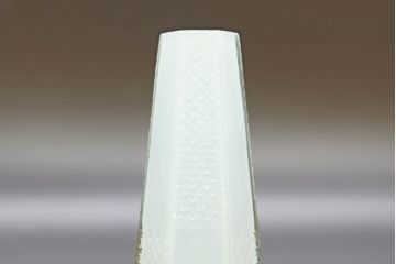 昭和レトロ　戦前　大正　置くだけでお部屋のアクセントになる古いマーブルガラス花瓶2個セット(六角、一輪挿し、花入、花器、硝子)(R-076618)