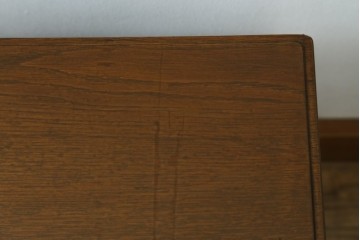 和製アンティーク　ナラ材　上手物の高級品!埋め込み取っ手など凝った造りの片袖机　(R-076625)