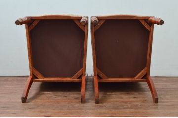 中古　横浜ダニエル(daniel)　LD(エルディー)シリーズ　A-543　品のある佇まいが素敵なチェア2脚セット(ダイニングチェア、椅子、バラ売り可能)(定価2脚で約50万円)(R-076628)