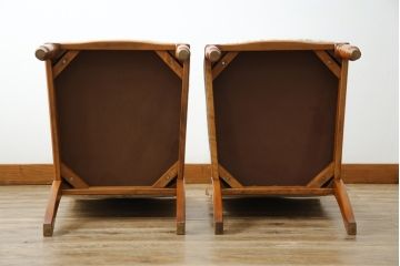 中古　横浜ダニエル(daniel)　LD(エルディー)シリーズ　A-543　品のある佇まいが素敵なチェア2脚セット(ダイニングチェア、椅子、バラ売り可能)(定価2脚で約50万円)(R-076628)