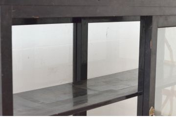 和製アンティーク　両面引き戸　タバコ屋　昔懐かしい雰囲気漂うガラスケース(たばこ、煙草、Gケース、ショーケース、飾り棚、陳列棚、店舗什器)(R-076641)