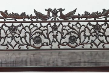 和製ビンテージ　未使用　展示品　黒檀(黒タン、コクタン、唐木)材　艶のある落ち着いた木の色味と重厚な佇まいが魅力的なサイドボード(収納棚、戸棚、飾り棚、サイドキャビネット、ヴィンテージ)(R-076644)
