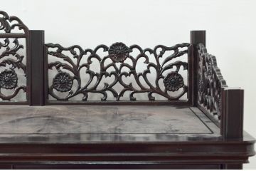 和製ビンテージ　未使用　展示品　黒檀(黒タン、コクタン、唐木)材　艶のある落ち着いた木の色味と重厚な佇まいが魅力的なサイドボード(収納棚、戸棚、飾り棚、サイドキャビネット、ヴィンテージ)(R-076644)