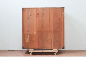 和製アンティーク　前面欅(ケヤキ)材　上杢　時代の流れを感じる佇まいが趣深い会津帳場箪笥(時代箪笥、和タンス、収納たんす、整理箪笥、引き出し)(R-076646)