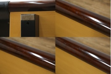 中古　大塚家具購入　モリシゲ(MORISHIGE/森繁)　ユニークなデザインが空間のアクセントになる2人掛けソファ　(R-076655)