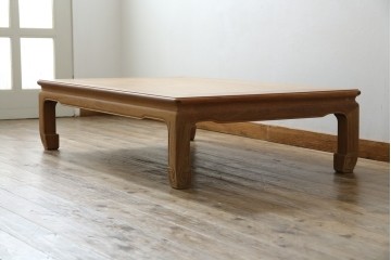 中古　伝統工芸品　大阪唐木指物　中澤唐木　尾崎作　花梨(カリン)材　和モダンな空間づくりにおすすめの座卓　(R-076657)