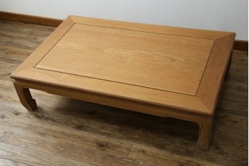 中古　伝統工芸品　大阪唐木指物　中澤唐木　尾崎作　花梨(カリン)材　和モダンな空間づくりにおすすめの座卓　(R-076657)