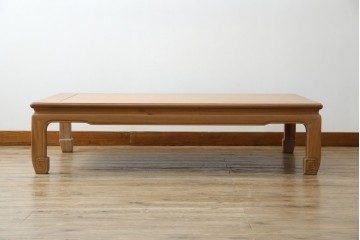 中古　伝統工芸品　大阪唐木指物　中澤唐木　尾崎作　花梨(カリン)材　和モダンな空間づくりにおすすめの座卓　(R-076657)