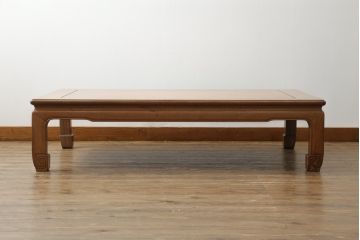 中古　伝統工芸品　大阪唐木指物　中澤唐木　尾崎作　ストリップド(剥離)仕上げ限定　花梨(カリン)材　和モダンな空間づくりにおすすめの座卓(ローテーブル、センターテーブル)(R-076657)