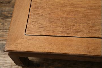中古　伝統工芸品　大阪唐木指物　中澤唐木　尾崎作　ストリップド(剥離)仕上げ限定　花梨(カリン)材　和モダンな空間づくりにおすすめの座卓(ローテーブル、センターテーブル)(R-076657)